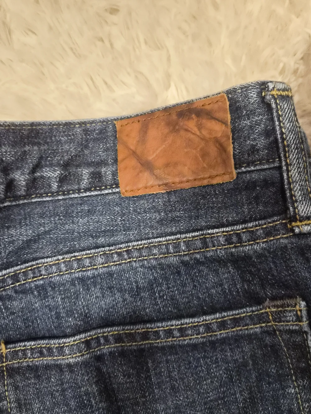 J Crew 770 Men's Dark Indigo Rigid Cotton Straight Taper Denim Jeans Size 34x34